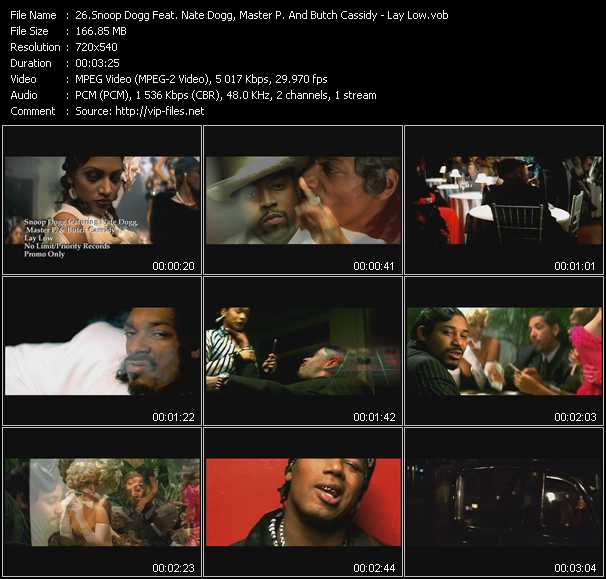 Snoop Dogg Feat. Nate Dogg, Master P And Butch Cassidy video ”Lay Low” from dvd ”Canada Hot Video Classics. Best Of 2001 Vol.2”