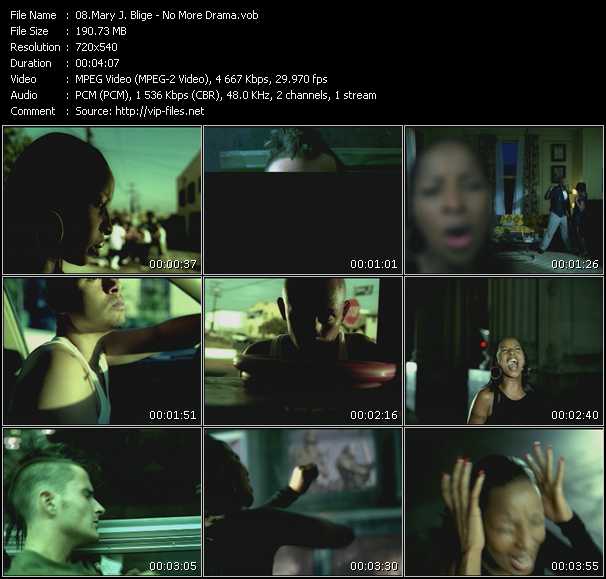 Mary J. Blige video ”No More Drama” from dvd ”Canada Hot Video January 2002”