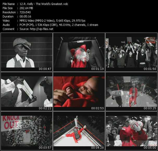 R. Kelly video ”The World's Greatest” from dvd ”Canada Hot Video January 2002”