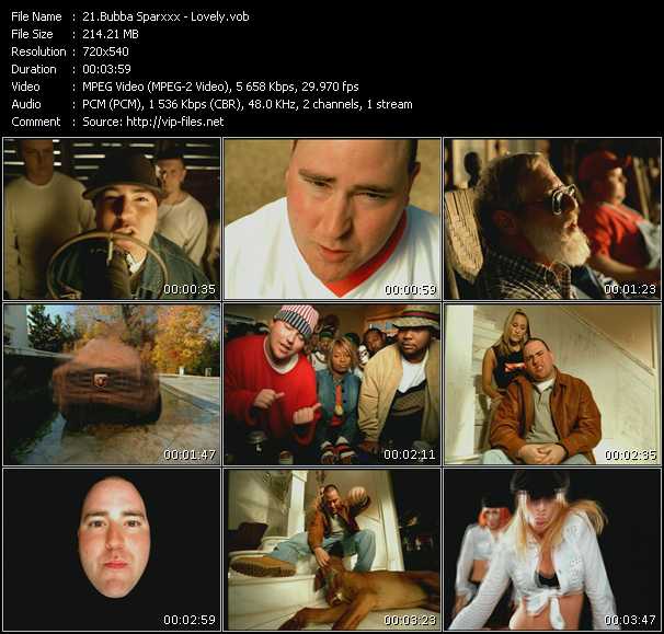 Bubba Sparxxx Feat. Timbaland video ”Lovely” from dvd ”Canada Hot Video January 2002”