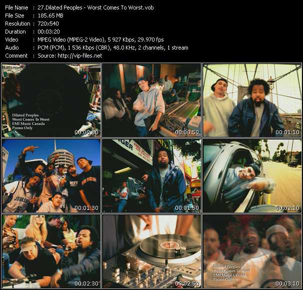 Dilated Peoples video ”Worst Comes To Worst” from dvd ”Canada Hot Video January 2002”