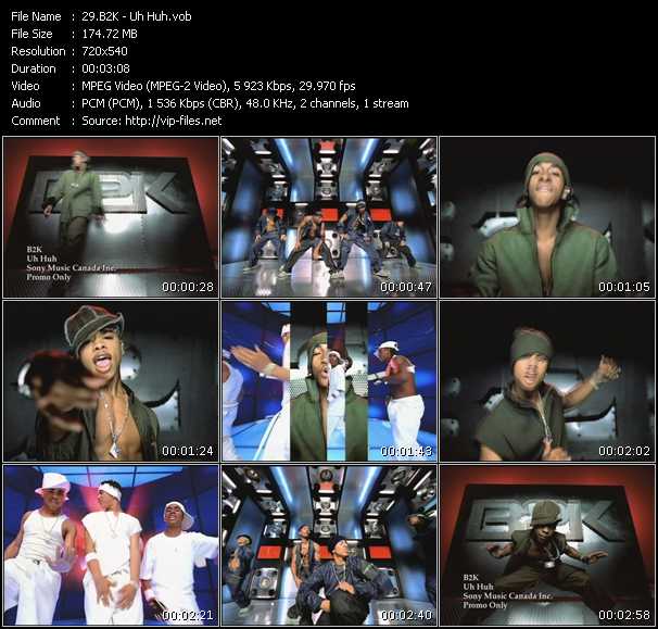 B2K video ”Uh Huh” from dvd ”Canada Hot Video January 2002”