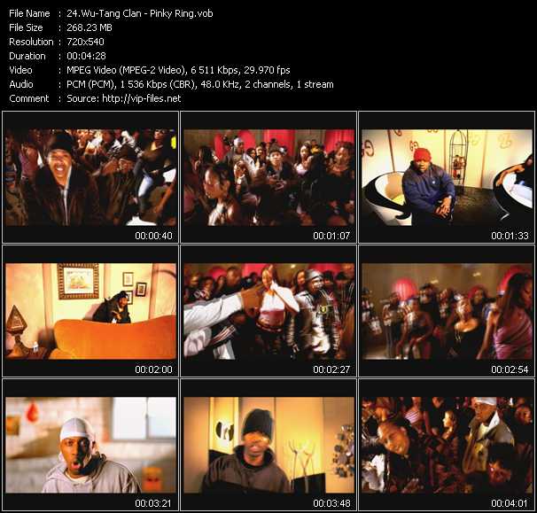 Wu-Tang Clan video ”Pinky Ring” from dvd ”Canada Hot Video March 2002”