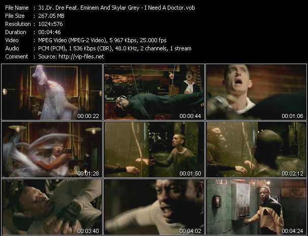 Dr. Dre Feat. Eminem And Skylar Grey video ”I Need A Doctor” from dvd ”UK Chart Video April 2011”