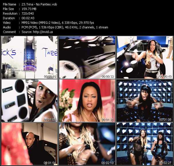 Trina video ”No Panties” from dvd ”Canada Hot Video September 2002”