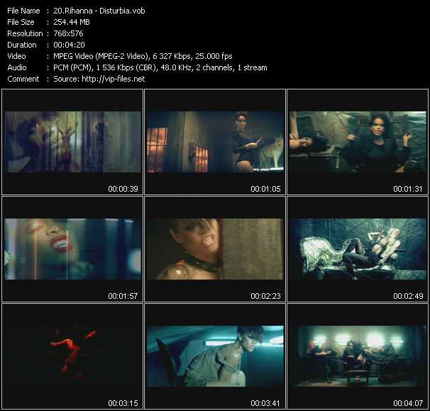 Rihanna video ”Disturbia” from dvd ”UK Chart Video September 2008”