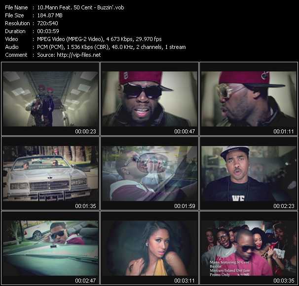 Mann Feat. 50 Cent video ”Buzzin'” from dvd ”Express Video January 2011 Week 3”