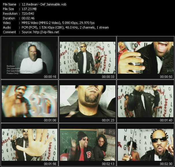 Redman video ”Def Jammable” from dvd ”Express Video January 2011 Week 4”