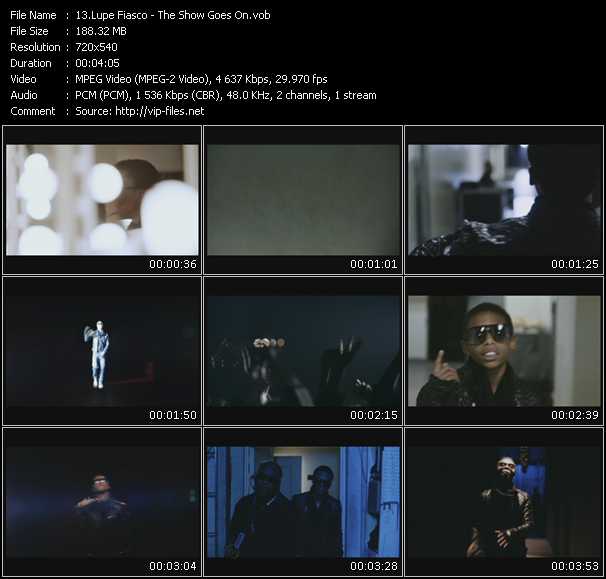 Lupe Fiasco video ”The Show Goes On” from dvd ”Express Video February 2011 Week 1”