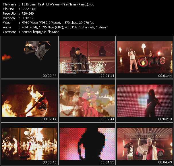 Birdman Feat. Lil' Wayne video ”Fire Flame (Remix)” from dvd ”Express Video February 2011 Week 2”