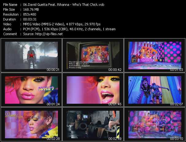 David Guetta Feat. Rihanna video ”Who's That Chick?” from dvd ”Express Video February 2011 Week 4”