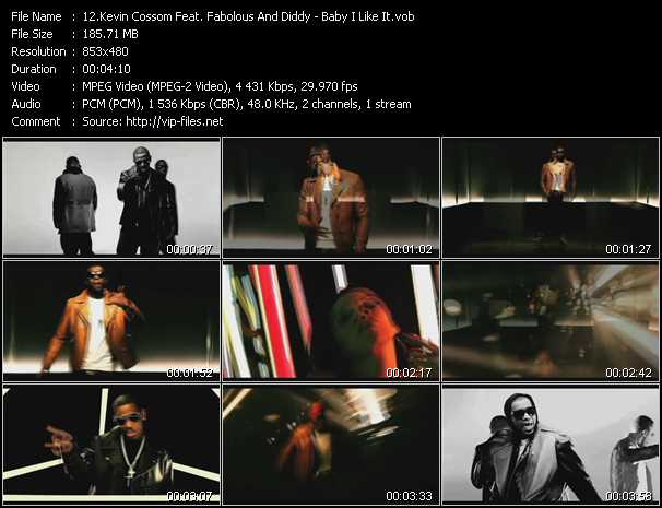 Kevin Cossom Feat. Fabolous And P. Diddy (Puff Daddy) video ”Baby I Like It” from dvd ”Express Video March 2011 Week 3”