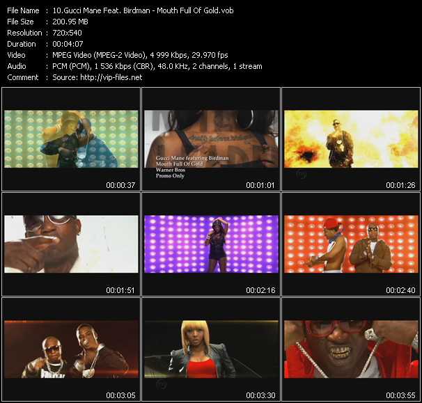 Gucci Mane Feat. Birdman video ”Mouth Full Of Gold” from dvd ”Express Video March 2011 Week 4”