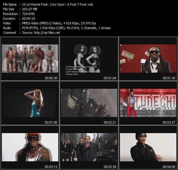 Lil' Wayne Feat. Cory Gunz video ”6 Foot 7 Foot” from dvd ”Express Video March 2011 Week 5”