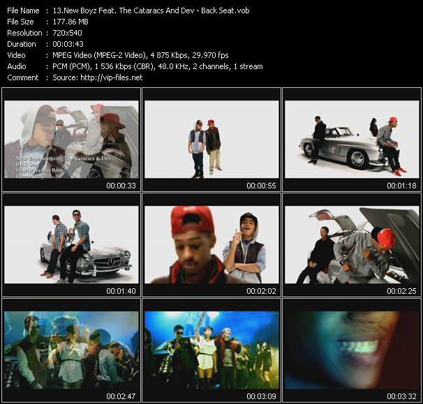 New Boyz Feat. The Cataracs And Dev video ”Back Seat” from dvd ”Express Video March 2011 Week 5”