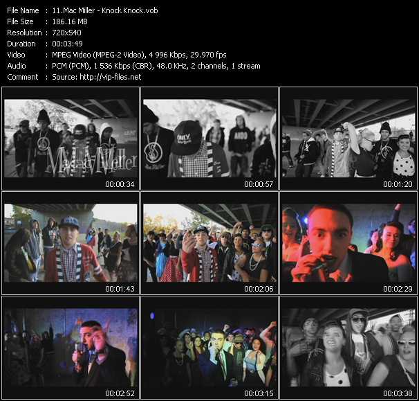 Mac Miller video ”Knock Knock” from dvd ”Express Video April 2011 Week 2”