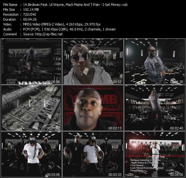 Birdman Feat. Lil' Wayne, Mack Maine And T-Pain video ”I Get Money” from dvd ”Express Video May 2011 Week 4”