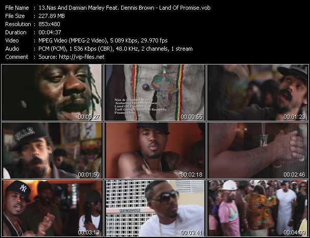 Nas And Damian Marley Feat. Dennis Brown video ”Land Of Promise” from dvd ”Express Video May 2011 Week 5”