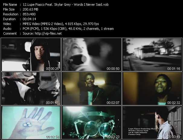 Lupe Fiasco Feat. Skylar Grey video ”Words I Never Said” from dvd ”Express Video June 2011 Week 1”