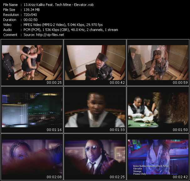 Krizz Kaliko Feat. Tech N9ne video ”Elevator” from dvd ”Express Video November 2010 Week 2”