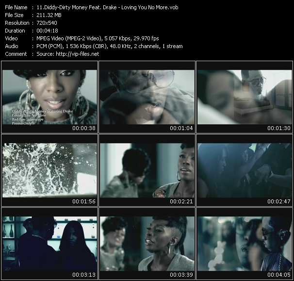 Diddy - Dirty Money Feat. Drake video ”Loving You No More” from dvd ”Express Video November 2010 Week 3”