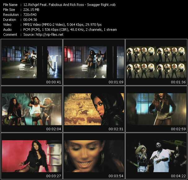 Richgirl Feat. Fabolous And Rick Ross video ”Swagger Right” from dvd ”Express Video November 2010 Week 3”