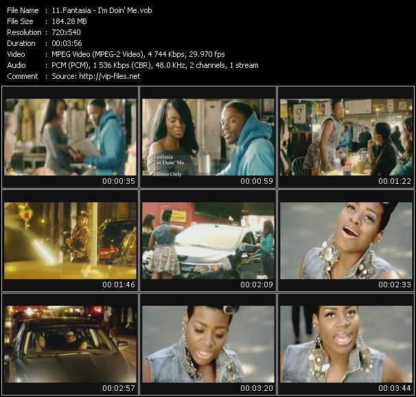 Fantasia (Fantasia Barrino) video ”I'm Doin' Me” from dvd ”Express Video November 2010 Week 5”