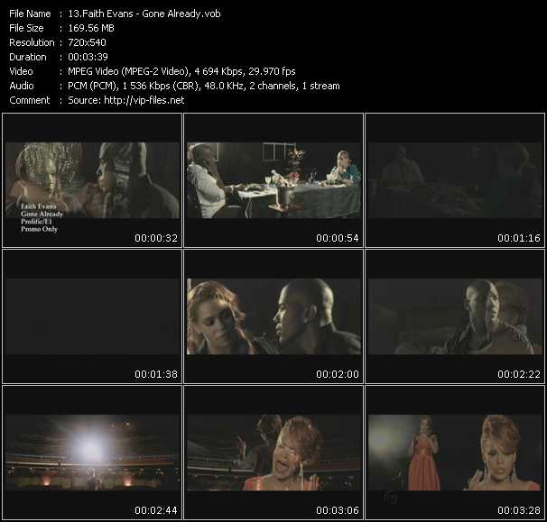 Faith Evans video ”Gone Already” from dvd ”Express Video December 2010 Week 1”