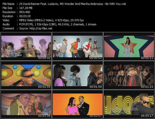 David Banner Feat. Ludacris, 9th Wonder And Marsha Ambrosius video ”Be With You” from dvd ”Hot Video February 2011”