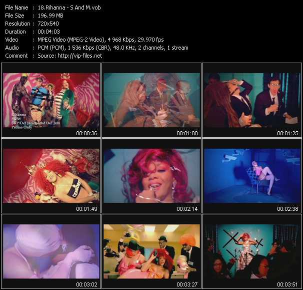 Rihanna video ”S And M” from dvd ”Hot Video March 2011”