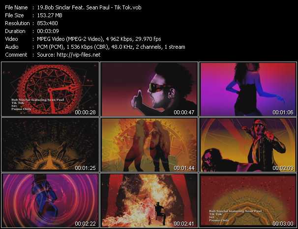 Bob Sinclar Feat. Sean Paul video ”Tik Tok” from dvd ”Hot Video March 2011”