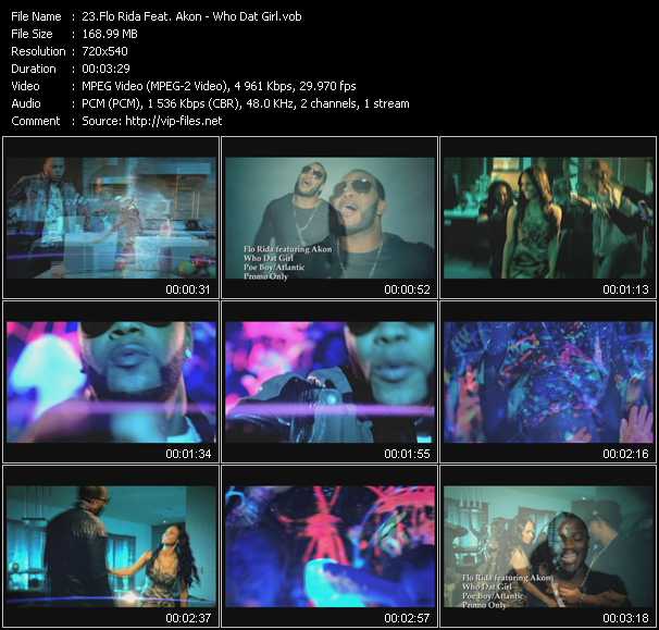 Flo Rida Feat. Akon video ”Who Dat Girl” from dvd ”Hot Video March 2011”