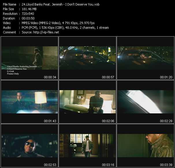 Lloyd Banks Feat. Jeremih video ”I Don't Deserve You” from dvd ”Hot Video April 2011”