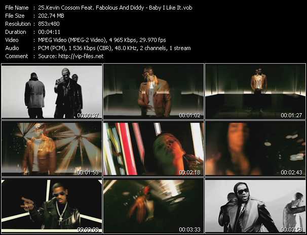 Kevin Cossom Feat. Fabolous And P. Diddy (Puff Daddy) video ”Baby I Like It” from dvd ”Hot Video April 2011”