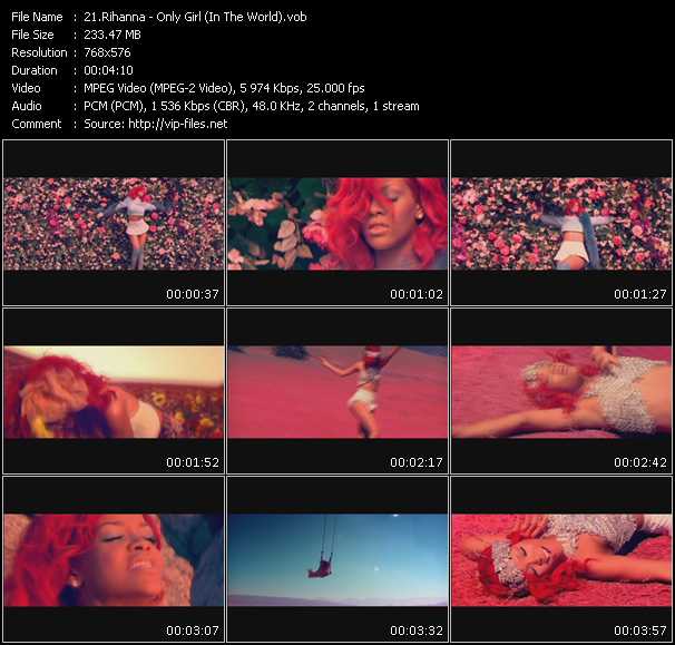 Rihanna video ”Only Girl (In The World)” from dvd ”UK Chart Video November 2010”