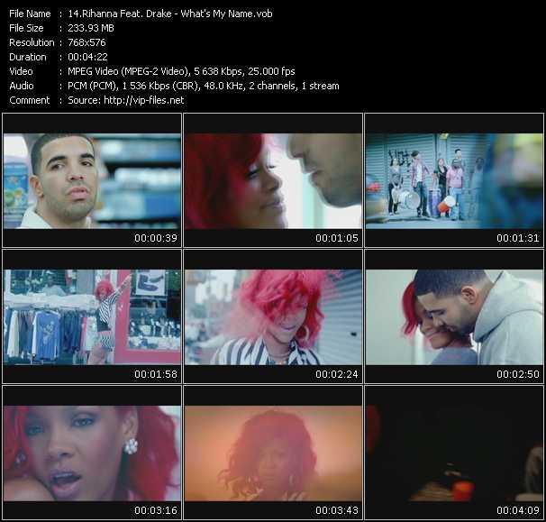 Rihanna Feat. Drake video ”What's My Name?” from dvd ”UK Chart Video December 2010”