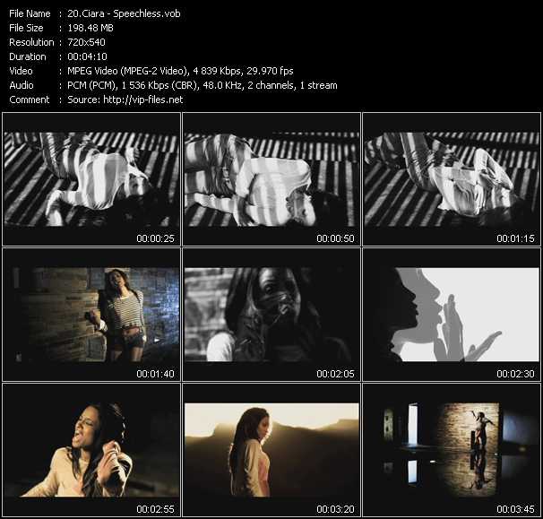 Ciara video ”Speechless” from dvd ”Urban Video January 2011”