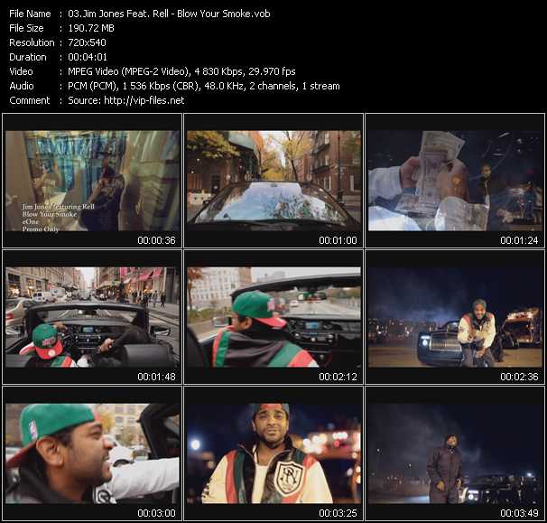 Jim Jones Feat. Rell video ”Blow Your Smoke” from dvd ”Urban Video March 2011”