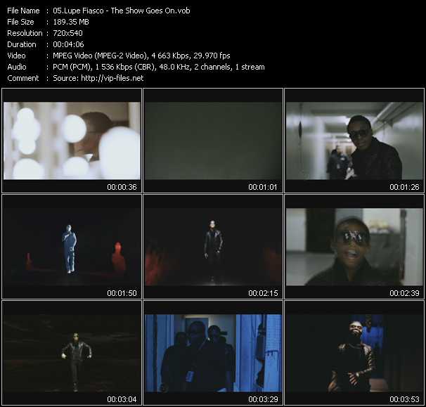 Lupe Fiasco video ”The Show Goes On” from dvd ”Urban Video March 2011”