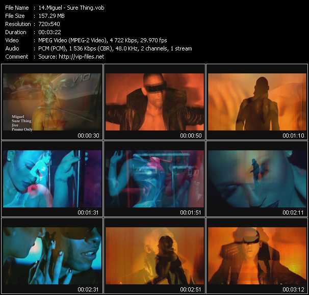 Miguel video ”Sure Thing” from dvd ”Urban Video March 2011”