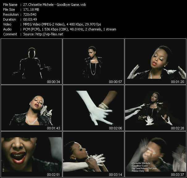 Chrisette Michele video ”Goodbye Game” from dvd ”Urban Video March 2011”