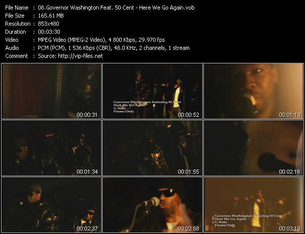 Governor Washington Feat. 50 Cent video ”Here We Go Again” from dvd ”Urban Video April 2011”