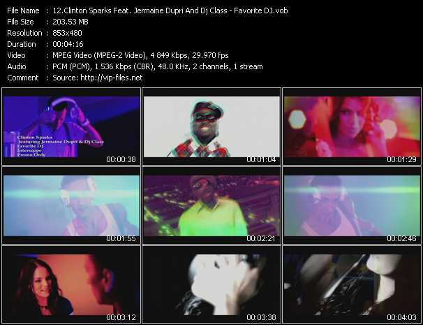 Clinton Sparks Feat. Jermaine Dupri And Dj Class video ”Favorite DJ” from dvd ”Urban Video April 2011”