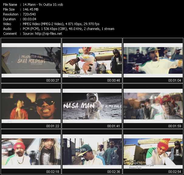 Mann video ”9x Outta 10” from dvd ”Urban Video April 2011”