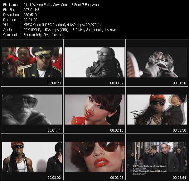 Lil' Wayne Feat. Cory Gunz video ”6 Foot 7 Foot” from dvd ”Urban Video May 2011”