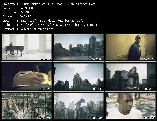 Tinie Tempah Feat. Eric Turner video ”Written In The Stars” from dvd ”Urban Video May 2011”