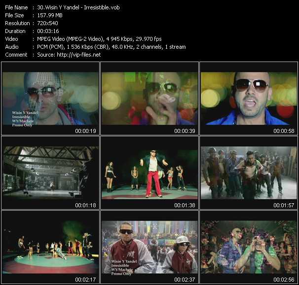 Wisin And Yandel video ”Irresistible” from dvd ”Urban Video May 2011”