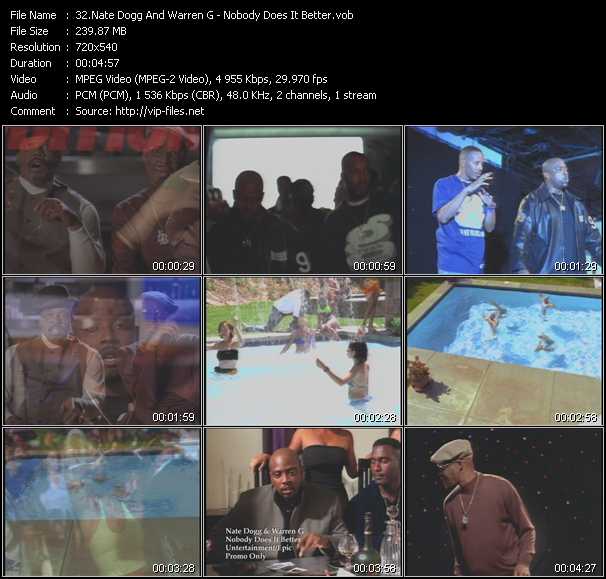 Warren G And Nate Dogg video ”Nobody Does It Better” from dvd ”Urban Video May 2011”