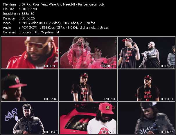 Rick Ross Feat. Wale And Meek Mill video ”Pandemonium” from dvd ”Urban Video June 2011”