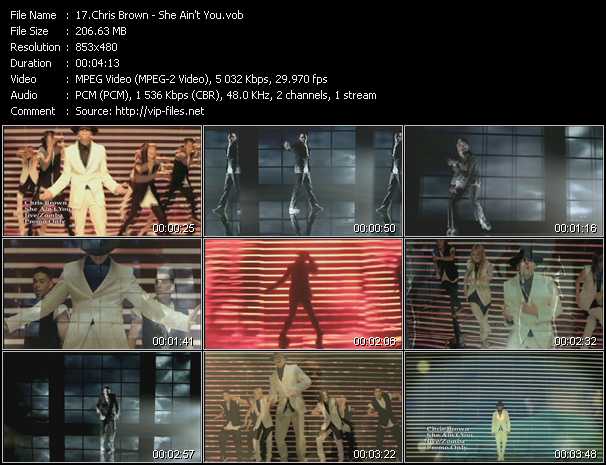 Chris Brown video ”She Ain't You” from dvd ”Urban Video July 2011”